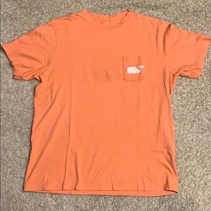 Vineyard Vines Men Salmon Colored Pocket T-Shirt L
